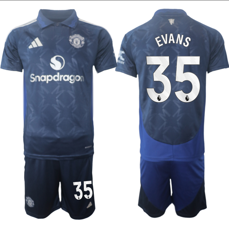 Men 2024-2025 Club Manchester United away blue #35 Soccer Jersey->manchester united jersey->Soccer Club Jersey